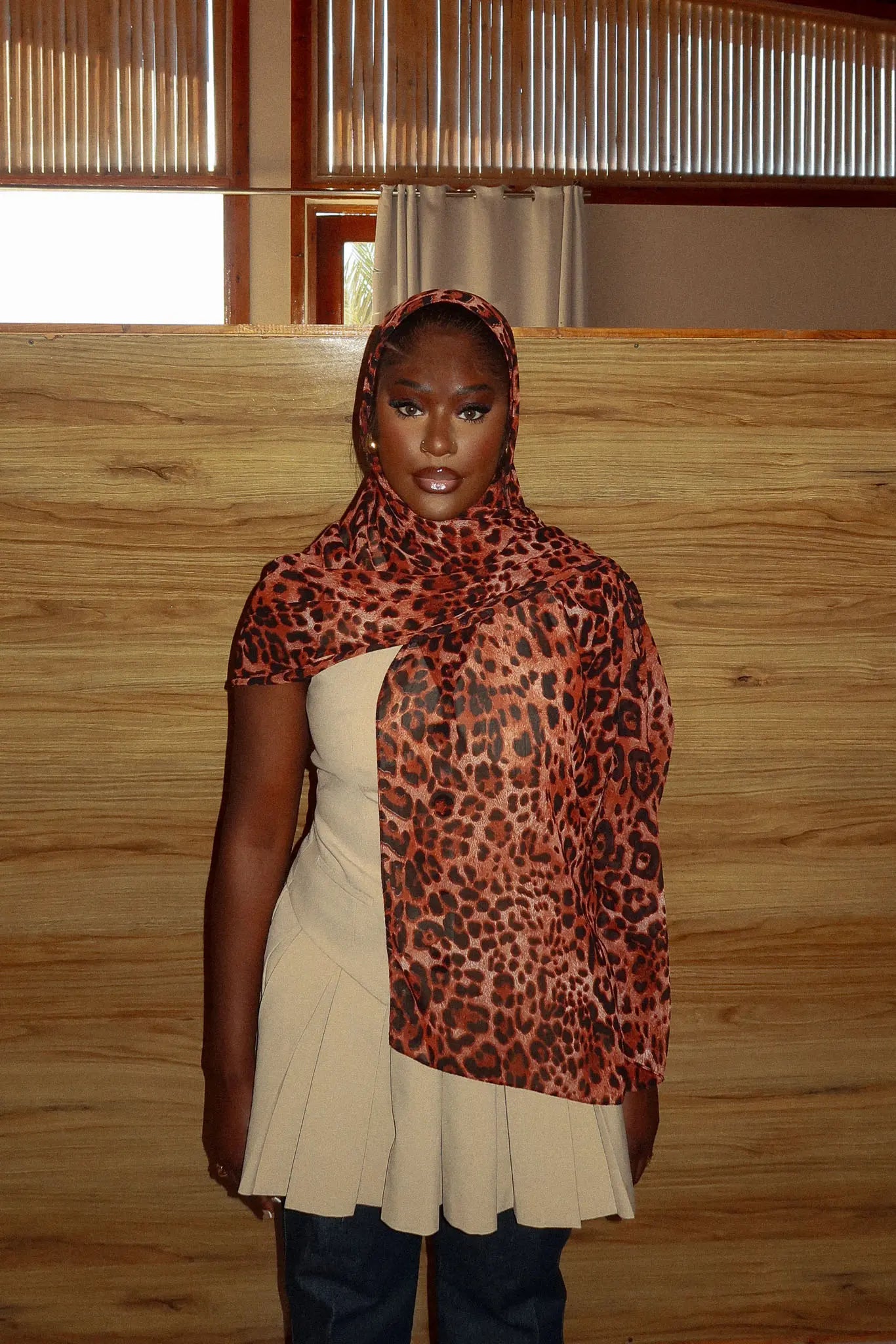 Zawari Marron Voile en coton Shades of Miyarah